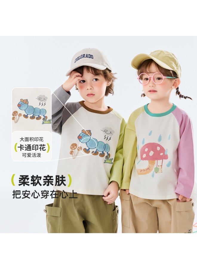 Babu Bean Spring And Autumn Style 7a Antibacterial Top For Toddlers And Young Children, Cute Cartoon Kids T-shirt For Boys And Girls - Image 4